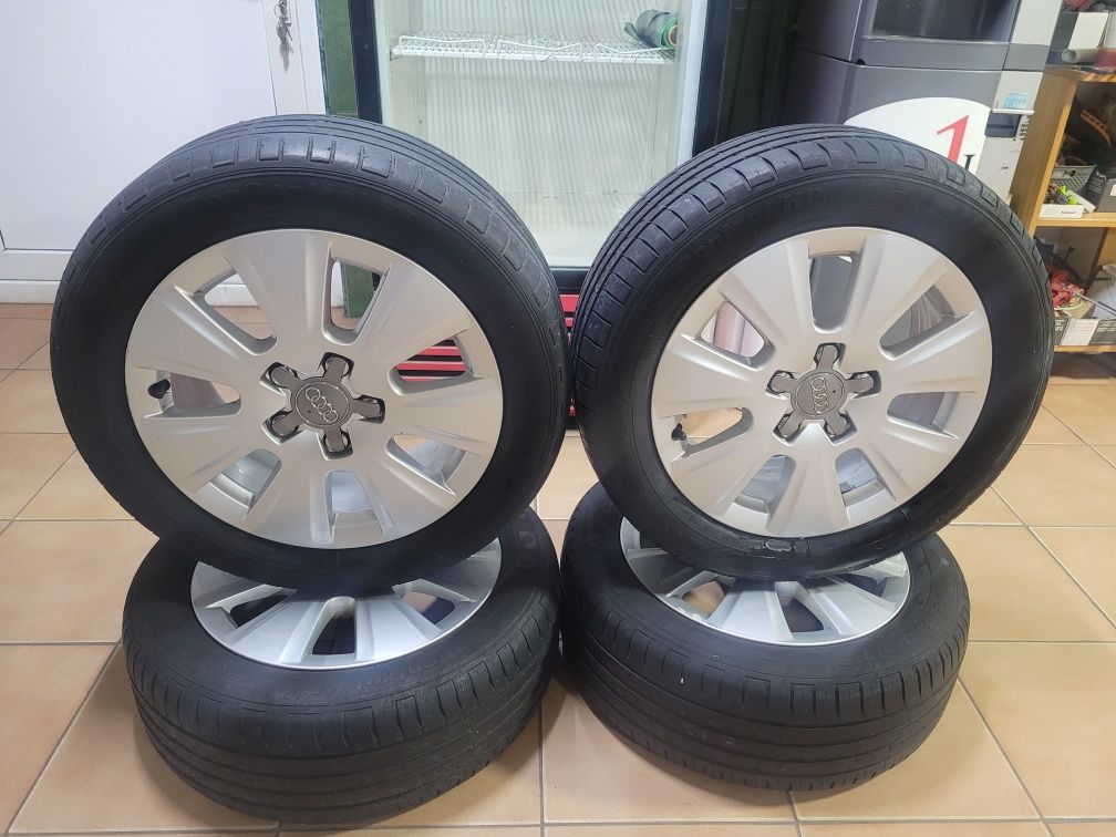 Jante 5x112 cu anvelope 205/55R16 vara