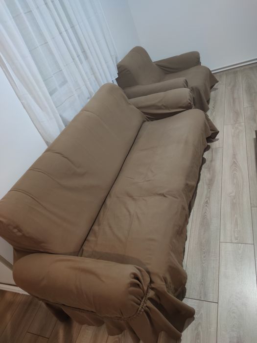Разтегателен диван и фотьойл
