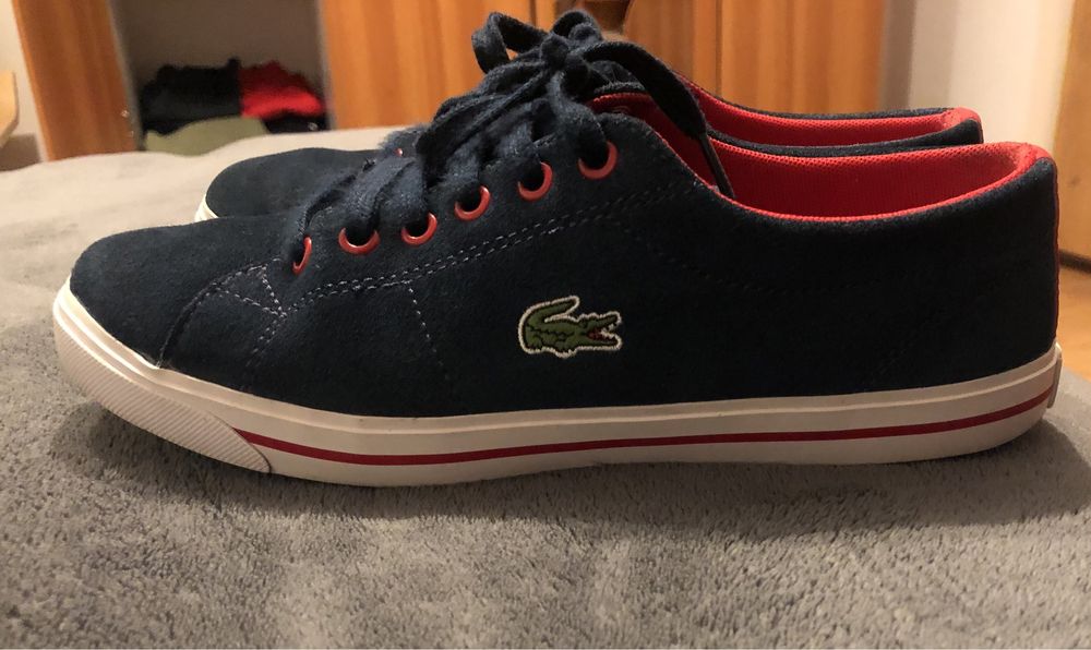 Tenisi Lacoste piele naturala intoarsa