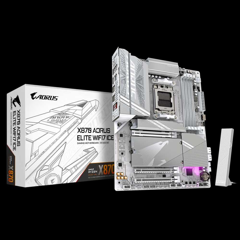 Новая Материнская плата GIGABYTE X870 AORUS ELITE WIFI7 ICE. Сокет AM5