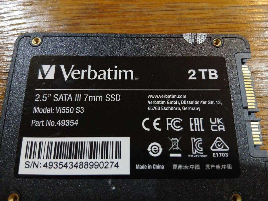 SSD verbatim 2TB (garantie 2027)