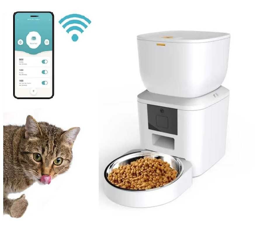 Dispenser Hrana Automat pentru Animale, Inregistrare vocala, Aplicatie