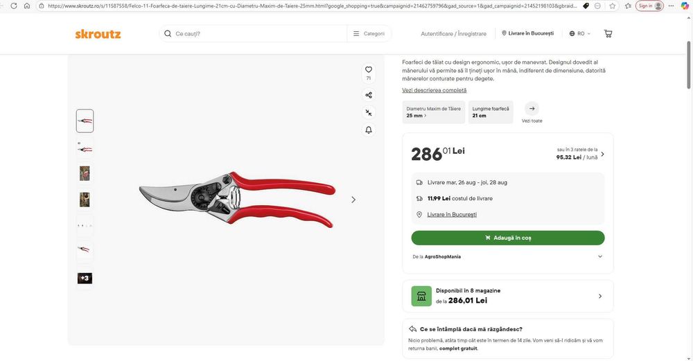 Felco 11 foarfeca gradina pomi