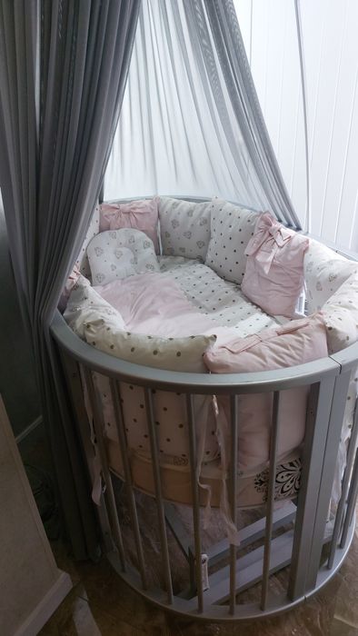 Новая кровать 3в1 трансформер ( люлька, пеленальный столик и кровать)