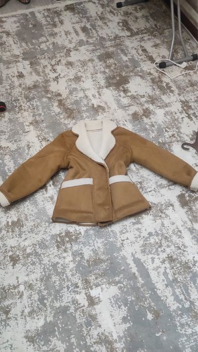 Дубленка новый бежевый