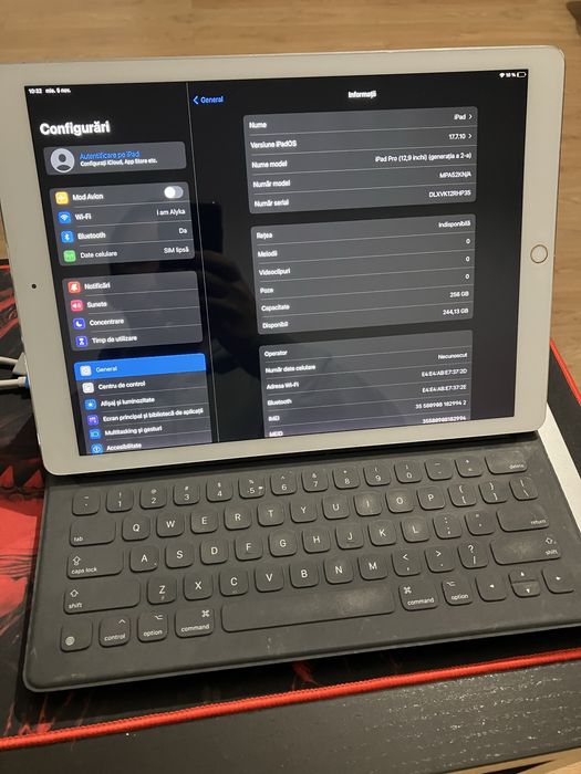 Apple iPad PRO 12.9 gen 2 2017 256 gb a1671 cellular 90% bateria