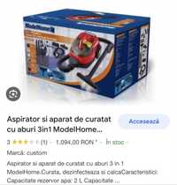 Aspirator si aparat de curatat cu aburi 3in1 ModelHome  NOU