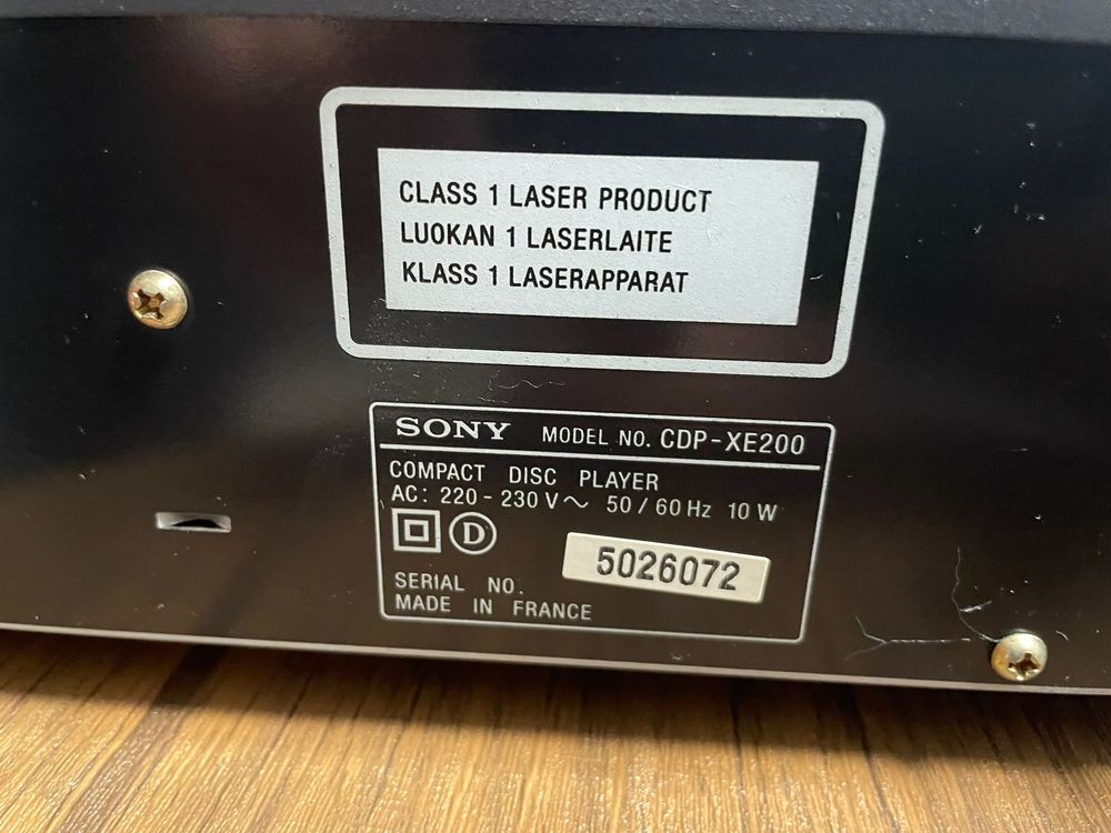 Sony CDP-XE200 Compact Disc Player