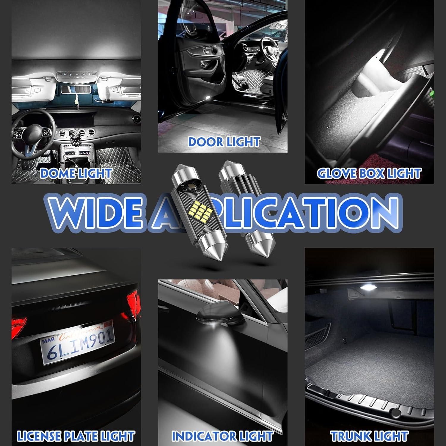 Led canbus крушки 2 броя 2016 12smd ultrabright festoon c5w c10w ...