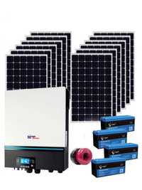 Автономна соларна система 8000W + 12 бр. 200Ah GEL акумулатора