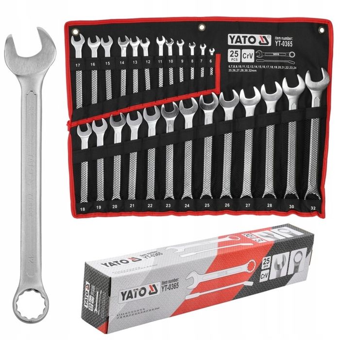 Set chei YATO combinate 6-32.Chei fixe+inelare profi noi-25PIESE+TVA