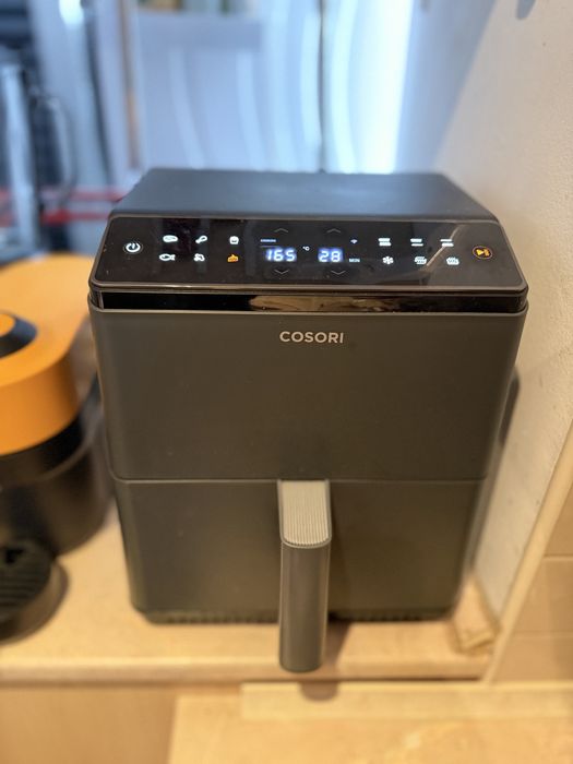 Фритюрник с горещ въздух Cosori Dual Blaze CAF-P583S, 6.4L, Черен