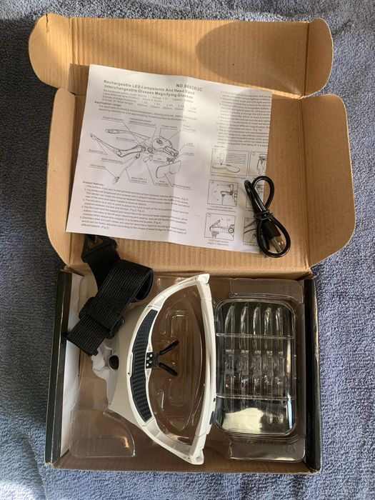 Ochelari cu lupe, acumulator si leduri, noi