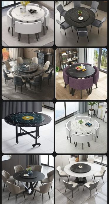 Новые комплекты стол + стулья. Разные расцветки. Доставка по РК.