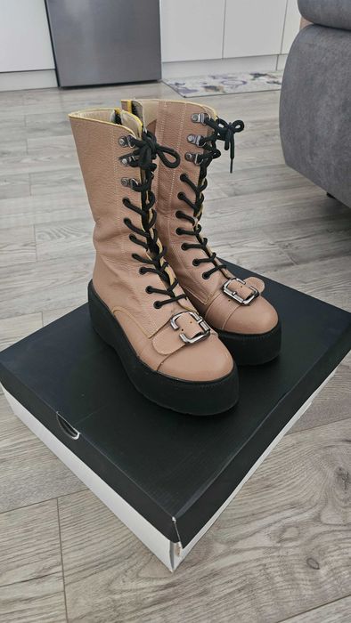 Bocanci Cappuccino Diva Charms - 100% piele naturala