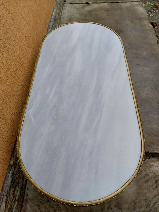 Masa bronz, blat marmură