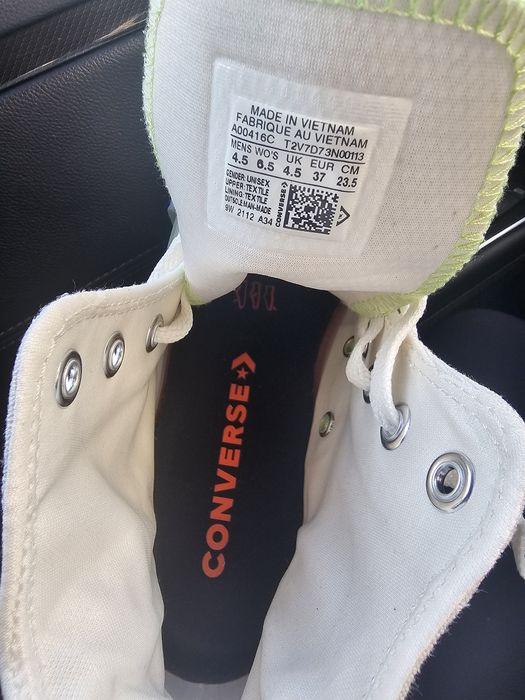 Converse  alb cu verde