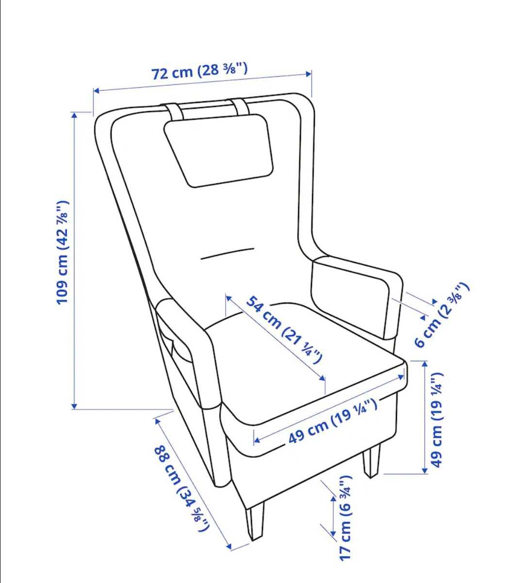 Set fotoliu&taburet IKEA