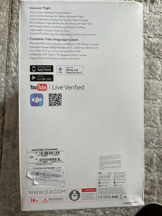 Drona DJI Phantom 3 standard NOU ZERO minute zborUS nuQuadCopter Mavic