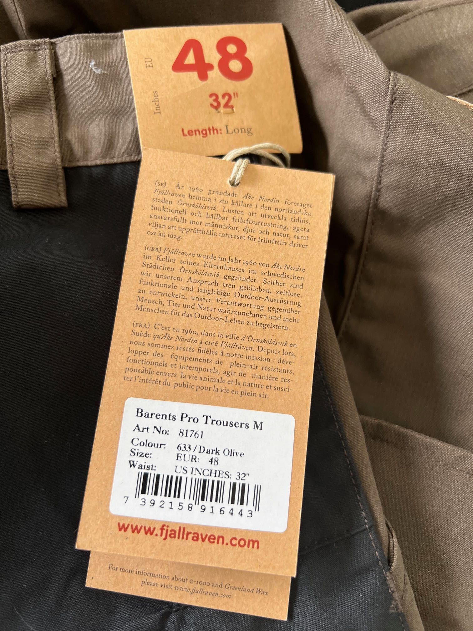 Pantaloni Fjallraven Barents Pro marimea 48