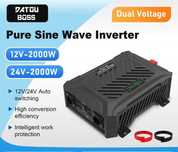 Универсален инвертор чиста синусоида DC 12/24v/AUTO/ към AC220v -4000W