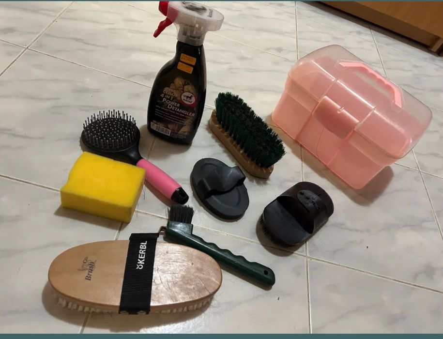 Комплект за почистване на кон в куфарче