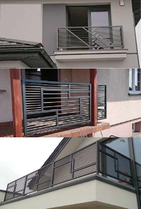 Porti si gard metalice, fier forjat, stil jaluzea, combinate cu WPC