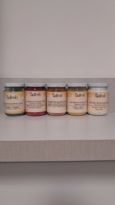 Set 5 pigmenți Divolo pentru icoane/pictură