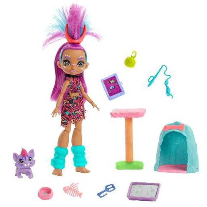 Оригинални кукли Cave Club Mattel с аксесоари EMBERLY, ROARALAI, TELLA