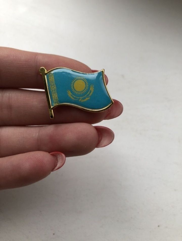 Значок флаг Казахстана