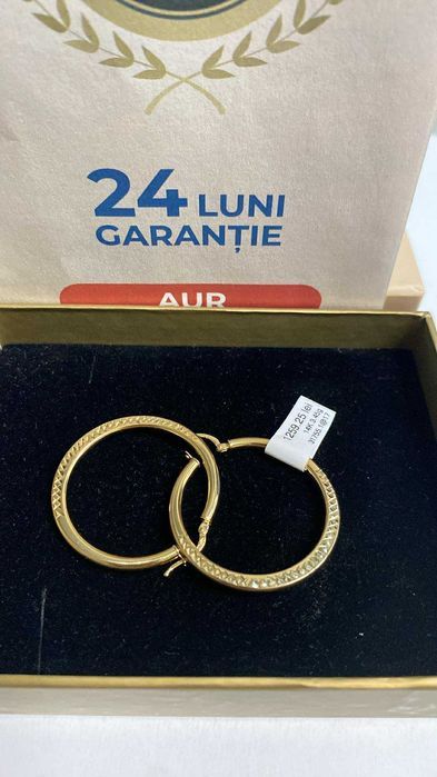 Cercei aur 14k 3.45g (Ag17 Tomesti b 31755) Garantie 2 ani!