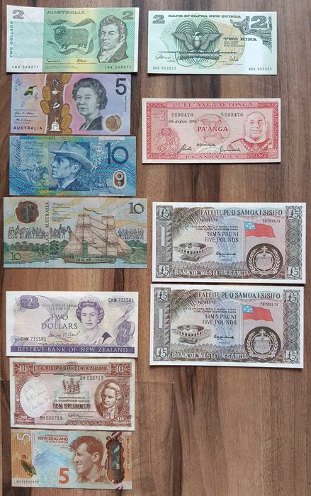 Bancnote Australia, Asia, Africa