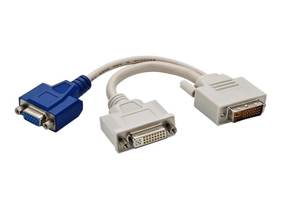 Оригинал Переходник для Видеокарты, 24+5Pin 2xDVI-I - 1xVGA / 1xDVI-I,
