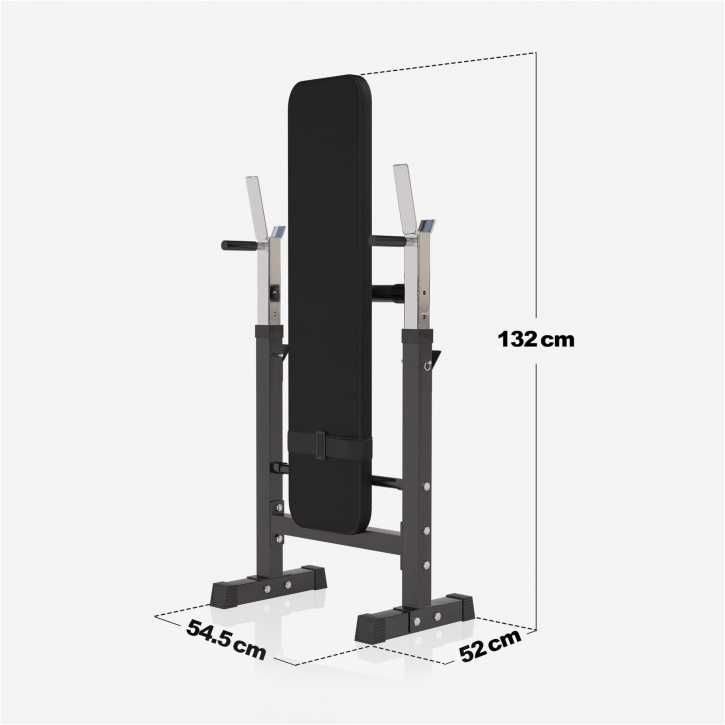 Set banca reglabila cu suport + greutati 100kg