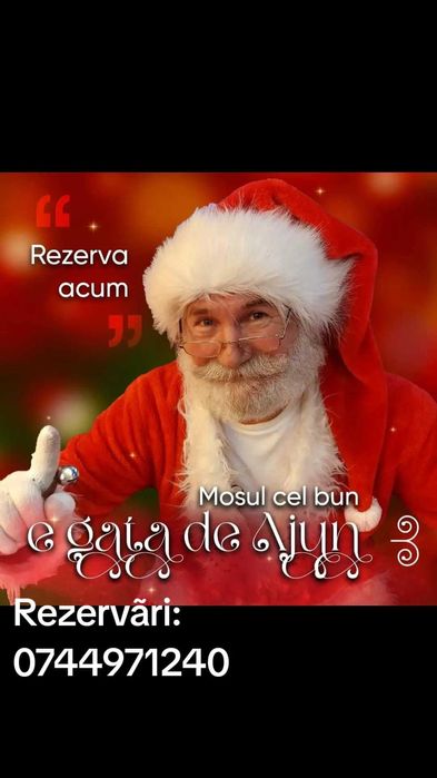 Mos Craciun cu barba naturala in Brasov