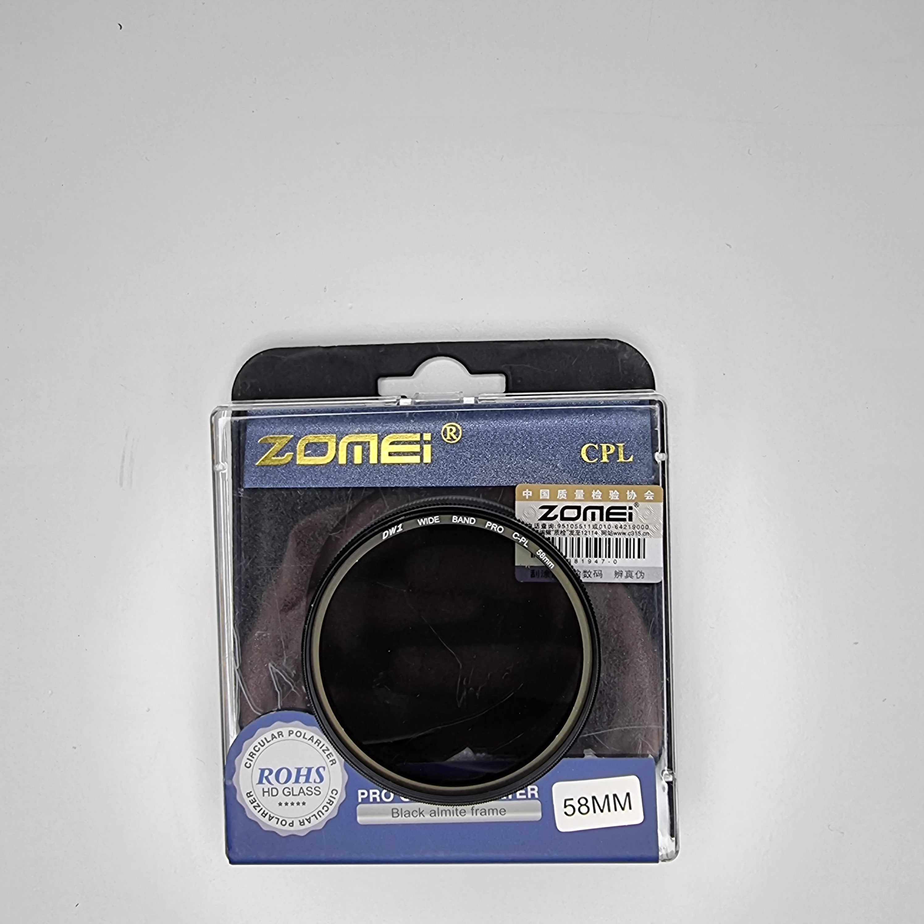 Filtru de polarizare circulara CPL de 58mm Zomei