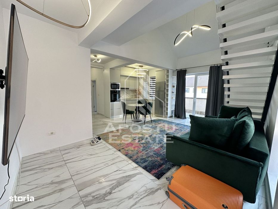 Penthouse cu 3 camere si 2 bai complet mobilat si utilat in Giroc.