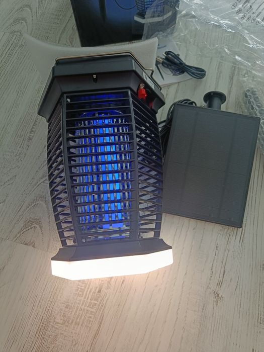 Lampa anti insecte cu panel solar + acumulator