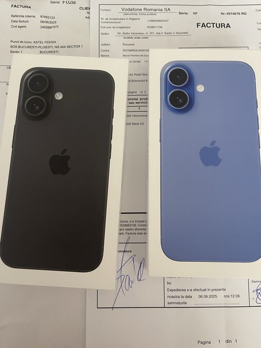 iPhone 16 128GB Black Sigilat Factura Garantie Nou