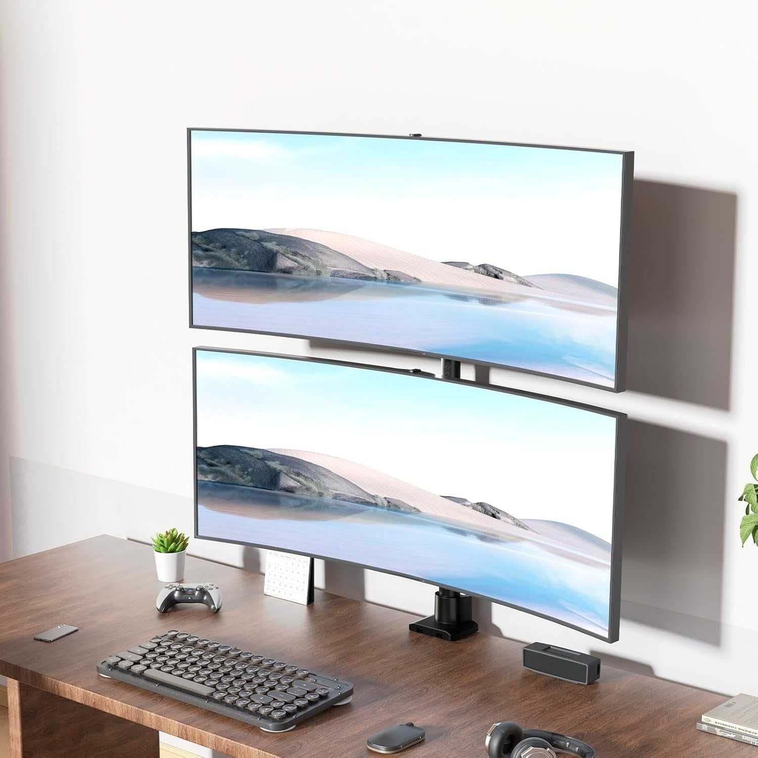 Suport monitor sau TV plat sau curbat, 24-57", vesa max 100x100mm