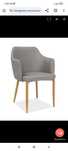 Set 3 scaune bucatarie masa stofa gri