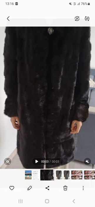 Шуба норковая с капюшоном