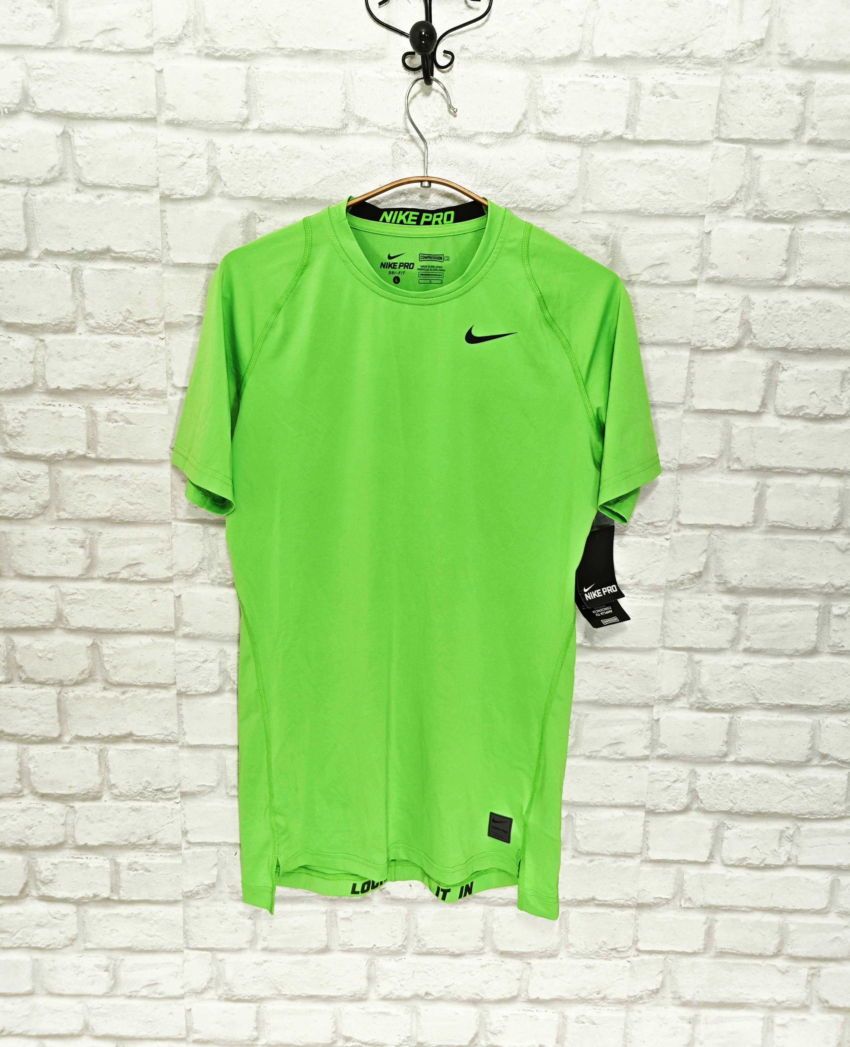 NIKE Pro Compression Оригинална мъжка зелена тениска размер L  Нова