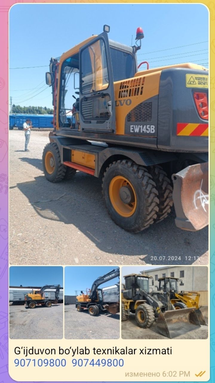 Ekskavatr va pogruzchik xizmatlari