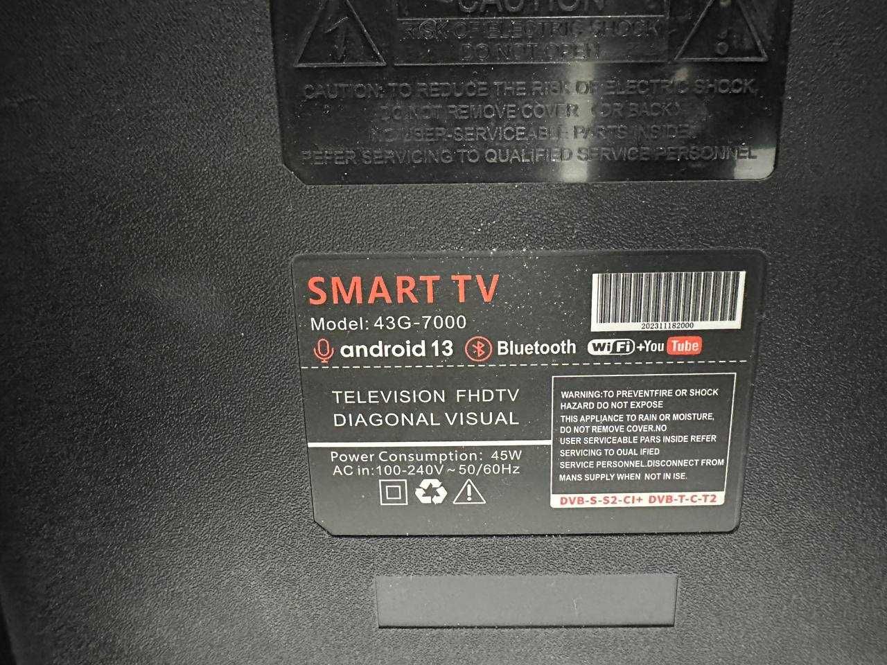 SAMSUNG 43" SMART TV 43G-7000 Xitoy sborka