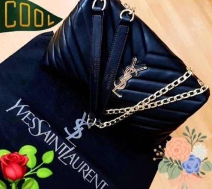 Geanta damă (alba și neagra),accesorii metalice aurii, saculet, etiche