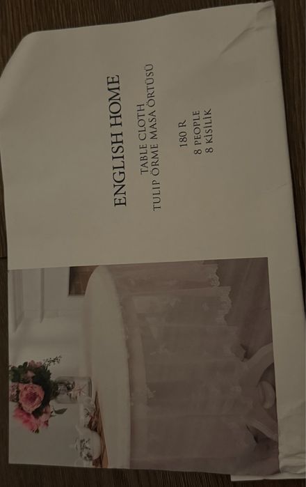 Покривки English Home, розова дантела