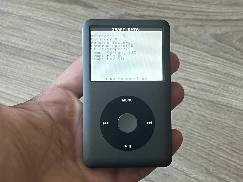Ipod classic 6th gen 120GB HDD fara baduri,testat,perfect functional
