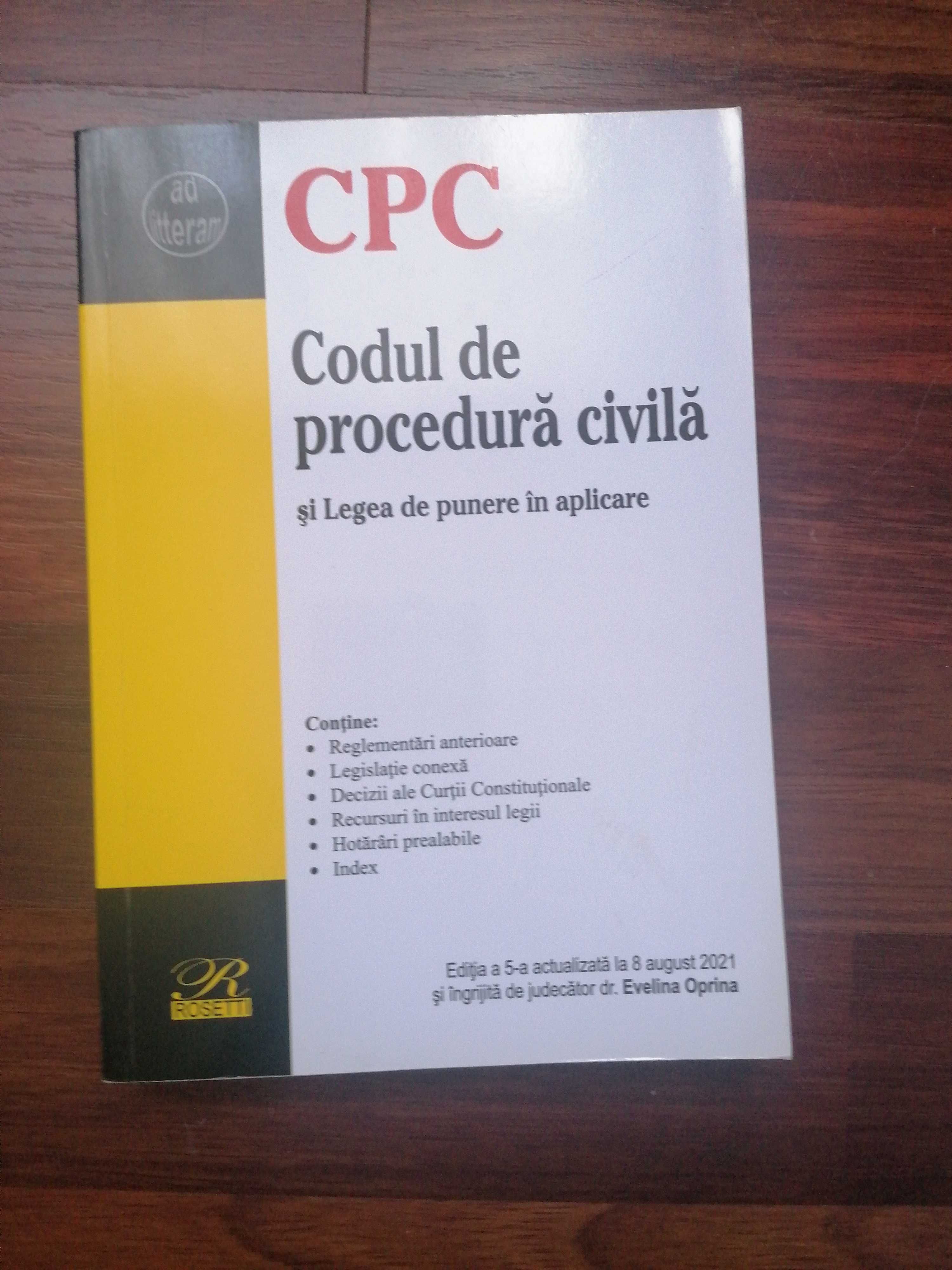 Vând Cod de procedura civila