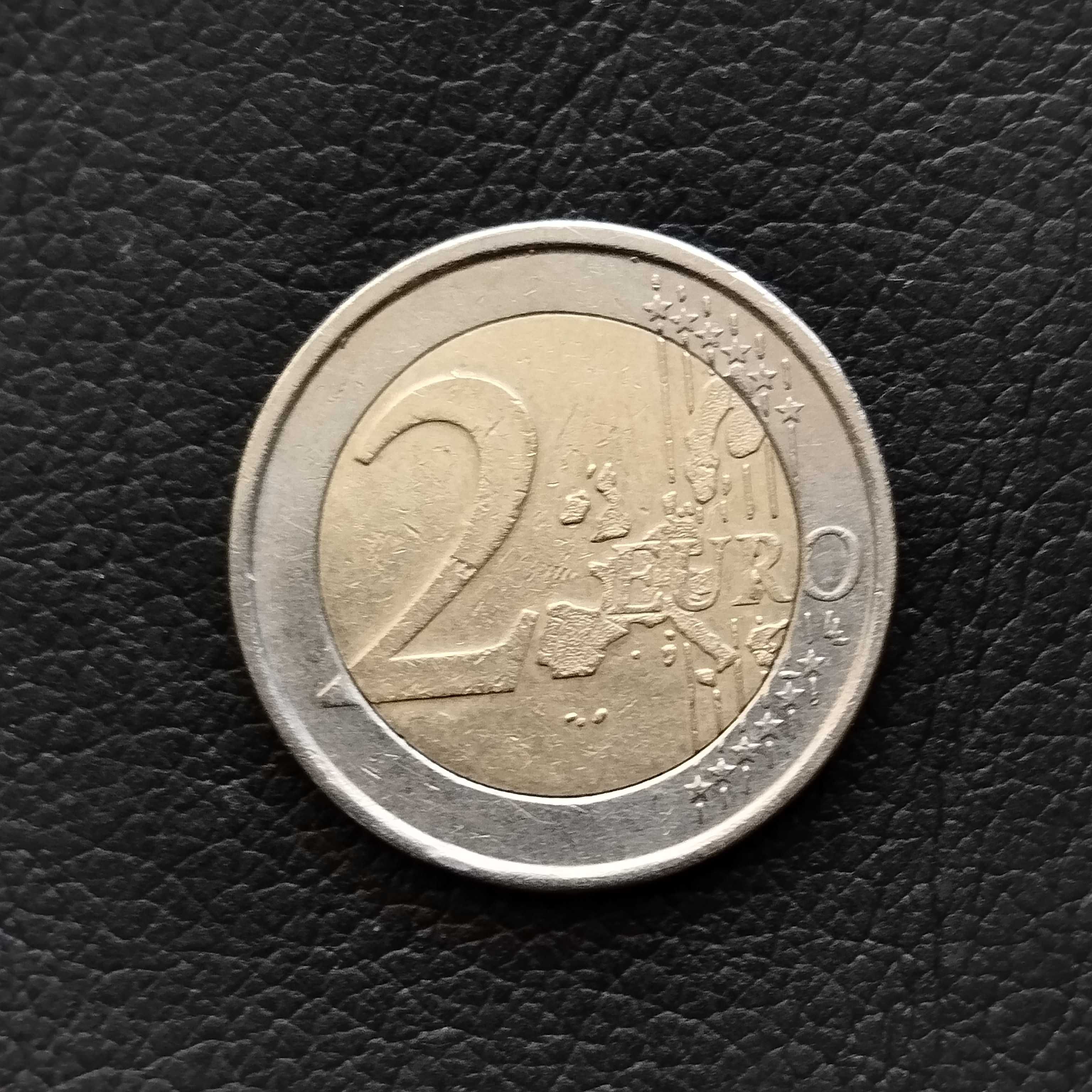 Moneda 2 euro cu defect de batere - Finlanda 2001.